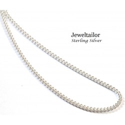 NEW! 1 Sterling Silver .925 Hallmarked 20 inch Curb Chain  ~ Fine Jewellery